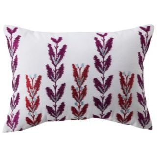 Boho Boutique Bombay Fleur Embroidered Decorative Pillow   16x16