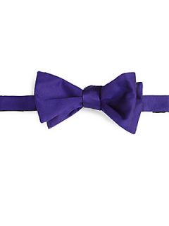 Eton of Sweden Solid Silk Bow Tie   Purple