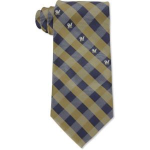 Milwaukee Brewers Eagles Wings Polyester Checked Tie