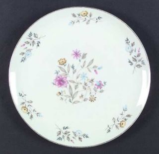 Flair Blossom Time Dinner Plate, Fine China Dinnerware   Blue,Pink,Yellow Flower