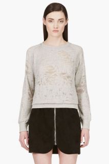 Iro Grey Shredded Sweater