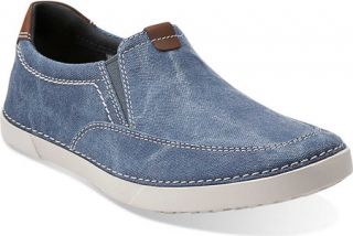 Mens Clarks Neelix Fly   Navy Canvas Fashion Sneakers