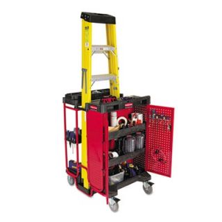 Rubbermaid ladder cart with cabinet,500lb capacity