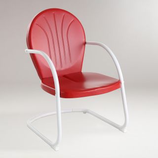 Red Durresi Metal Chair   World Market