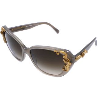 Dolce and Gabbana Womens Sicilian Baroque Dg 4167 267913 Opal Brown Cat eye Sunglasses