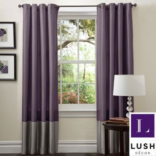 Lush Decor Prima Grey/ Purple 84 inch Curtain Panels (set Of 2)