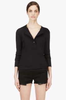 Iro Black Distressed Enrica Henley