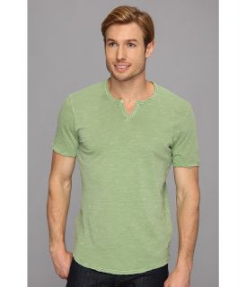 Lucky Brand Weekend Notch Neck T  shirt Mens Short Sleeve Pullover (Blue)