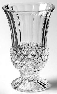 Cristal DArques Durand Longchamp Footed Vase   Clear, Cut