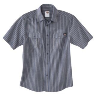 Dickies Mens Short Sleeve Chambray Button Down   Blue M