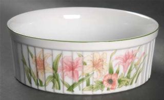 Shafford Jade Lily Souffle, Fine China Dinnerware   Pink&Yellow Flowers,Green Le