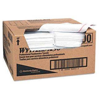 KIMBERLY CLARK Wypall X50 Foodservice 1/4 Fold Towel, White