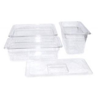Winco Poly Ware Food Pan, 1/6 Size, 4 in Deep, Polycarbonate, NSF