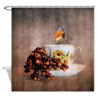  Cheerful Bluebird Shower Curtain  Use code FREECART at Checkout