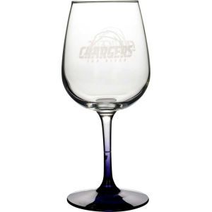 San Diego Chargers Boelter Brands Satin Etch Wine Glass