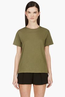 Nlst Olive Green Cashmere Blend T_shirt
