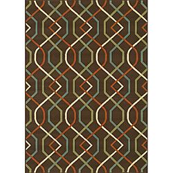 Brown/ivory Outdoor Area Rug (25 X 45)