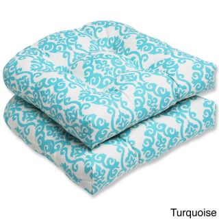 Pillow Perfect Luminary Outdoor Wicker Seat Cushions (set Of 2) (100 percent Spun PolyesterFill material 100 percent Polyester FiberSuitable for indoor/outdoor useCollection LuminaryColor Options Jewel, or Licorice, or Peachtini, or TurquoiseClosure S