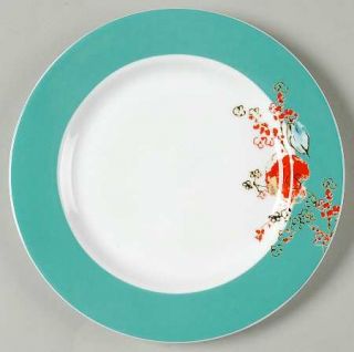 Lenox China Chirp Dessert/Pie Plate, Fine China Dinnerware   Simply Fine,Flowers
