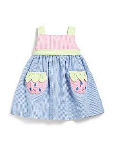 Florence Eiseman Infants Strawberry Creek Dress   Blue