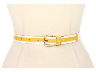 MICHAEL Michael Kors Michael Kors 20MM Screw Roller w/ Canvas Womens Belts (Yellow)
