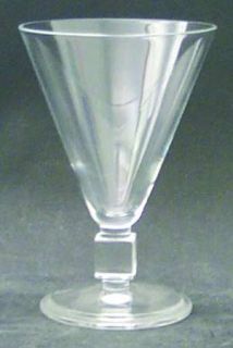 Val St Lambert Major Wine Glass   Cube Stem, V Shaped Bowl, Clear