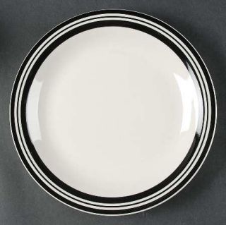 Philippe Richard Diner Story Black Dinner Plate, Fine China Dinnerware   Black B