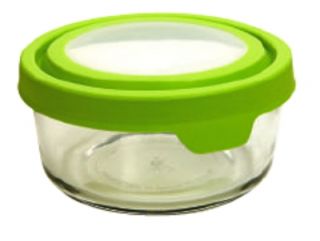Anchor 2 cup TrueSeal Round Storage Container w/ Cover, Crystal, Green