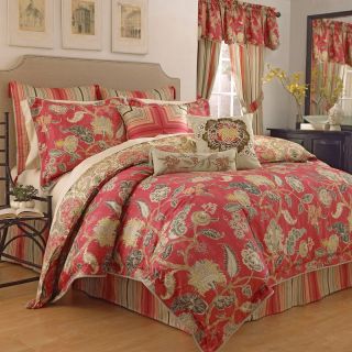 Waverly Eastern Myth Radish 4 Piece Comforter Set Multicolor   12725BEDDKNGRED,