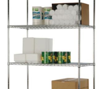 Focus Chrome Plated Shelving, 24 in D x 36 in W