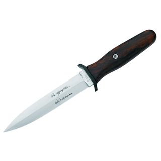 Boker Applegate Premium Boot Knife (BlackBlade materials 440C stainless steelHandle materials Grenadill woodIncludes a premium leather sheathBlade length 4.875 inchesHandle length 4.125 inchesWeight .75Before purchasing this product, please familiari