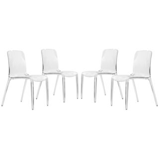 Laos Clear Modern Dining Chairs (set Of 4)
