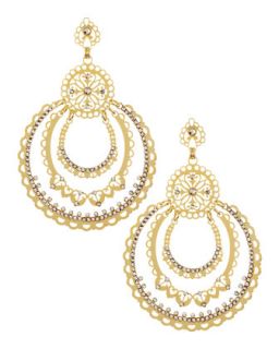 Golden Concentric Scalloped Earrings