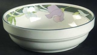Sango Evening Song Coupe Cereal Bowl, Fine China Dinnerware   Mauve, Purple Flow