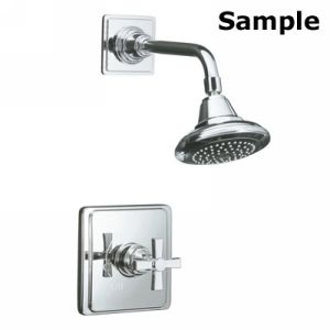Kohler K T13134 3B SN Pinstripe One Handle Shower Only Faucet Trim Kit