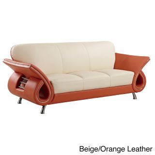 Leather Match Sofa
