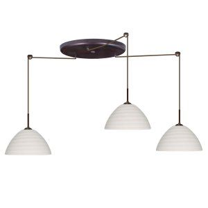 Besa Lighting BEL 3JW 4201KR BR Tessa Pendant