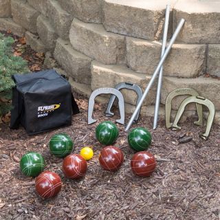 St. Pierre Tournament 107mm Bocce and Horseshoe Package Multicolor   NC241 1