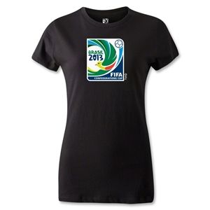FIFA Confederations Cup 2013 Womens Emblem T Shirt (Black)