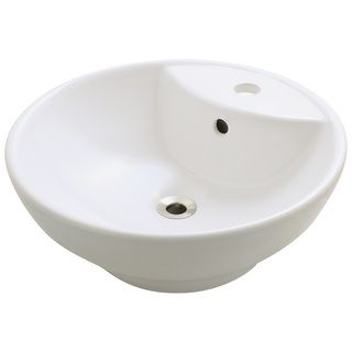 Polaris Sinks P072vb Bisque Porcelain Vessel Sink