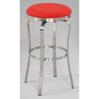 Chintaly Modern Backless Bar Stool  1193 BS WHT / 1193 BS RED Color Red