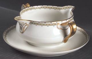Haviland Albany Gravy Boat with Attached Underplate, Fine China Dinnerware   H&C
