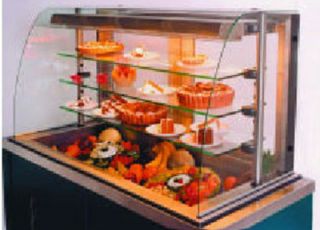 Piper Products 46 in Cold Food Display Case w/ 3 Glass Shelves, Modular, Recessed Base