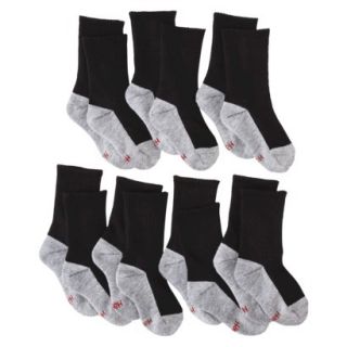 Hanes Boys 6 Pack Socks   Black S