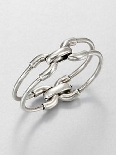 Giles & Brother Double Cortina Bracelet   Silver
