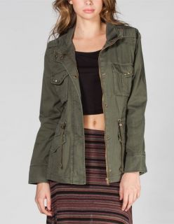 Angeline Womens Twill Jacket Olive In Sizes X Large, Large, Small