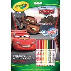 Coloring and Activity Pad With Markers cars 2