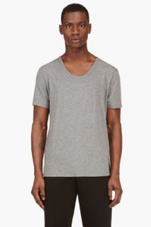 T By Alexander Wang Heather Grey Classic Scoopneck T_shirt