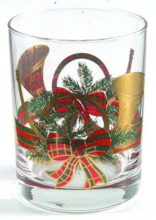 Culver Yule Horn Old Fashioned   Christmas Ribbon And Horn On Bowl