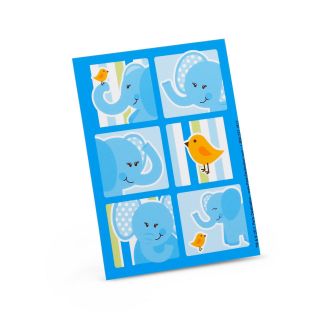 Blue Elephants Stickers